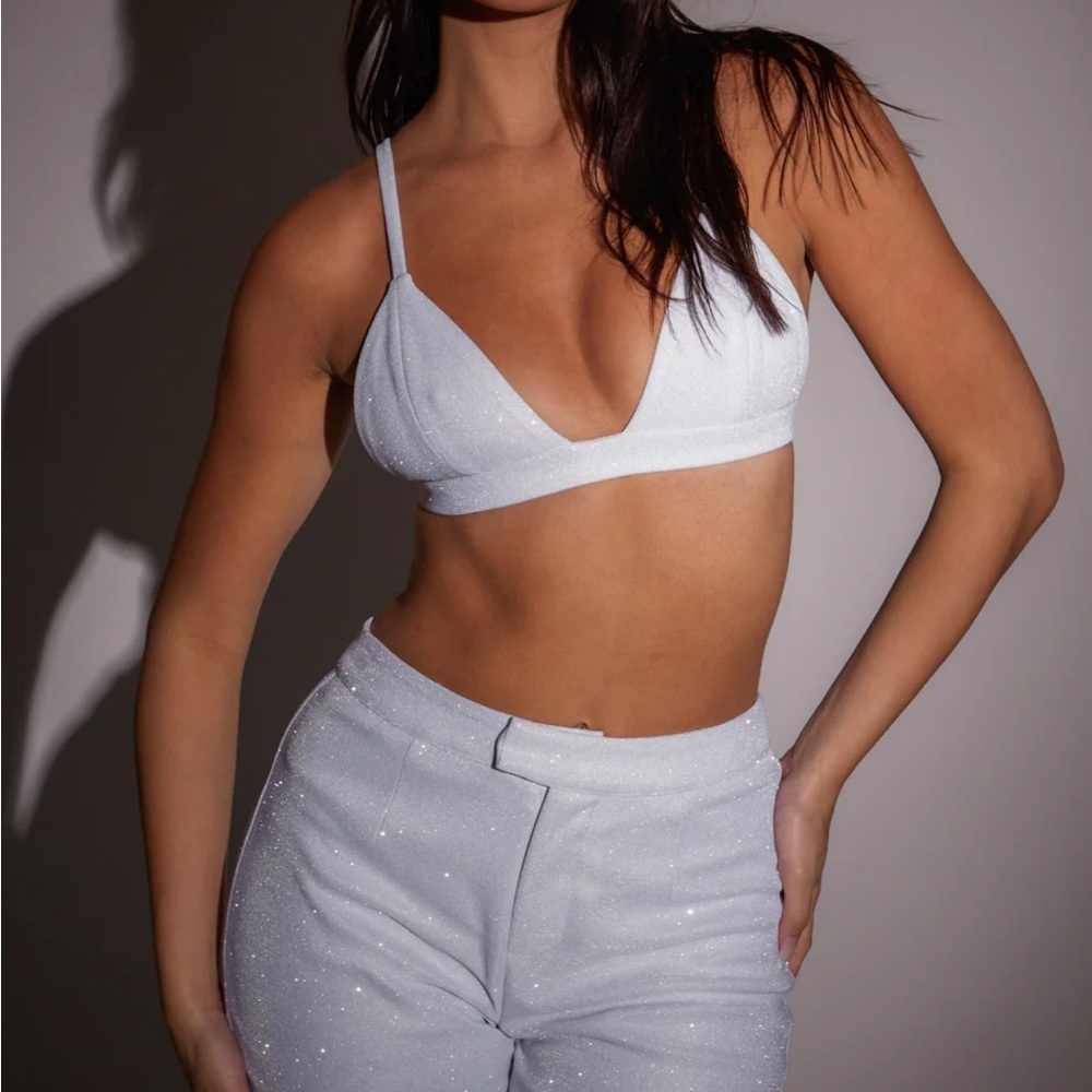 SLA THE LABEL WHITE ASTRID BRALETTE MEDIUM